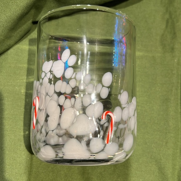 NWT Anthropologie Festive Icon Juice Glass Candy Cane - Picture 3 of 6